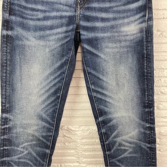 American Eagle Slim Straight Dark Wash Jeans Size 28 X 30 - Picture 4 of 14